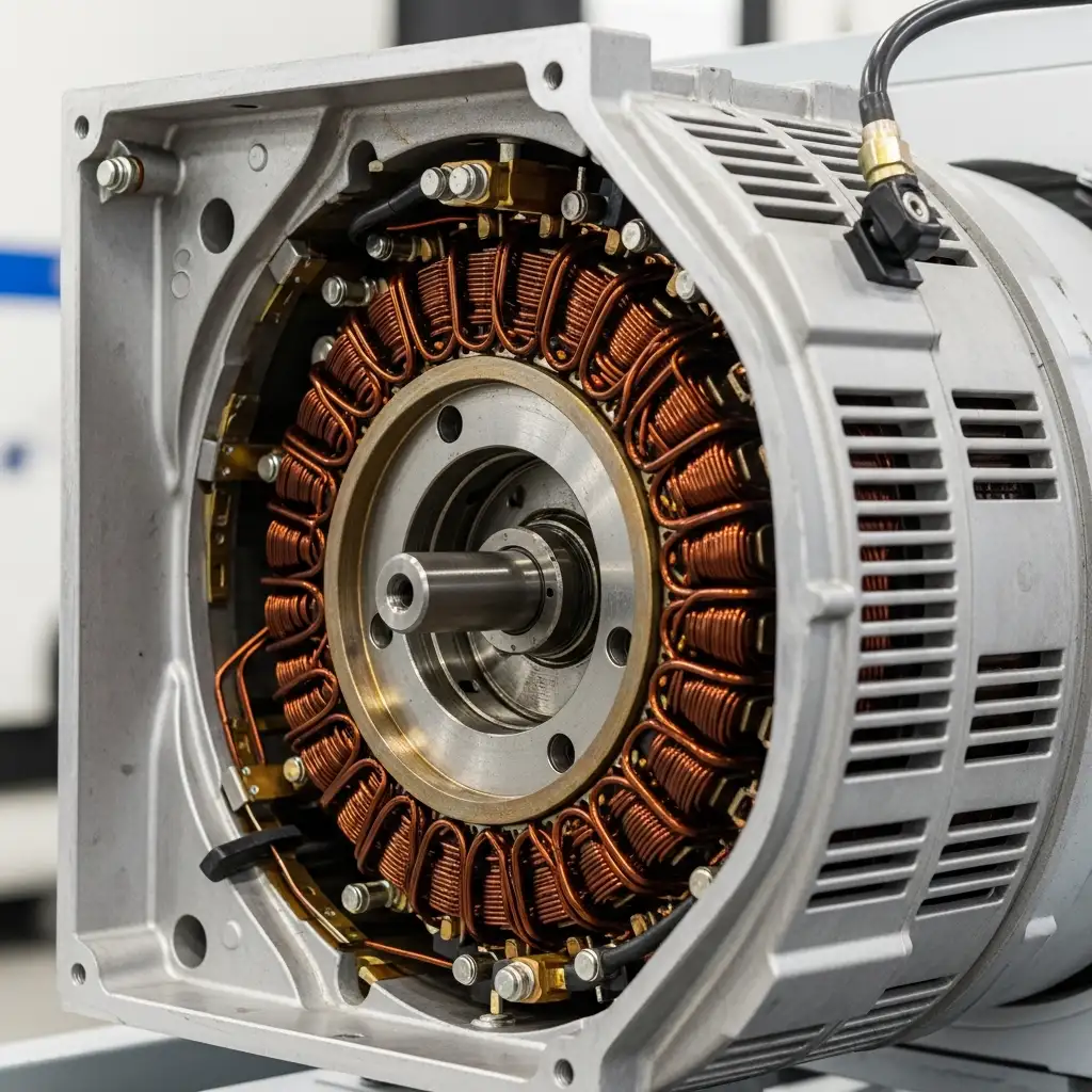 Bên trong đầu phát điện MG-S6D của máy phát điện