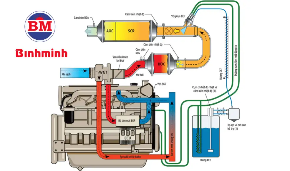 Chu trình hoạt động của hệ thống xả thải