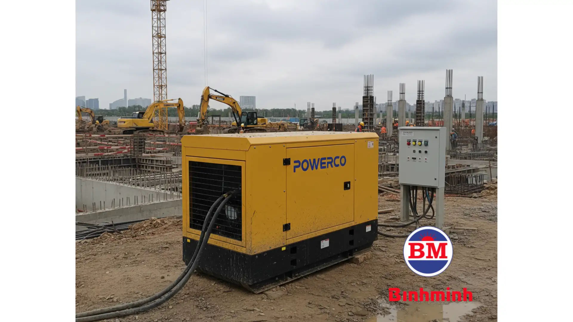 Hướng dẫn chọn máy phát điện cho công trình xây dựng