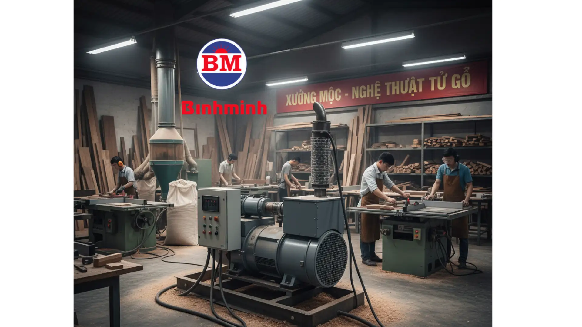 Hướng dẫn chọn máy phát điện cho xưởng gỗ