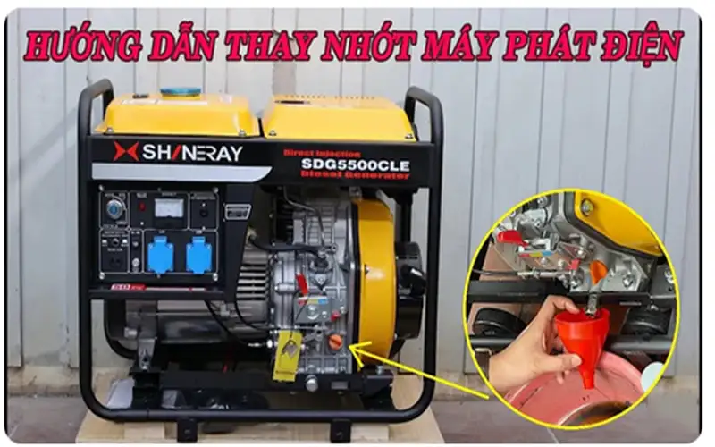 Thay dầu nhớt cho máy phát điện tại nhà