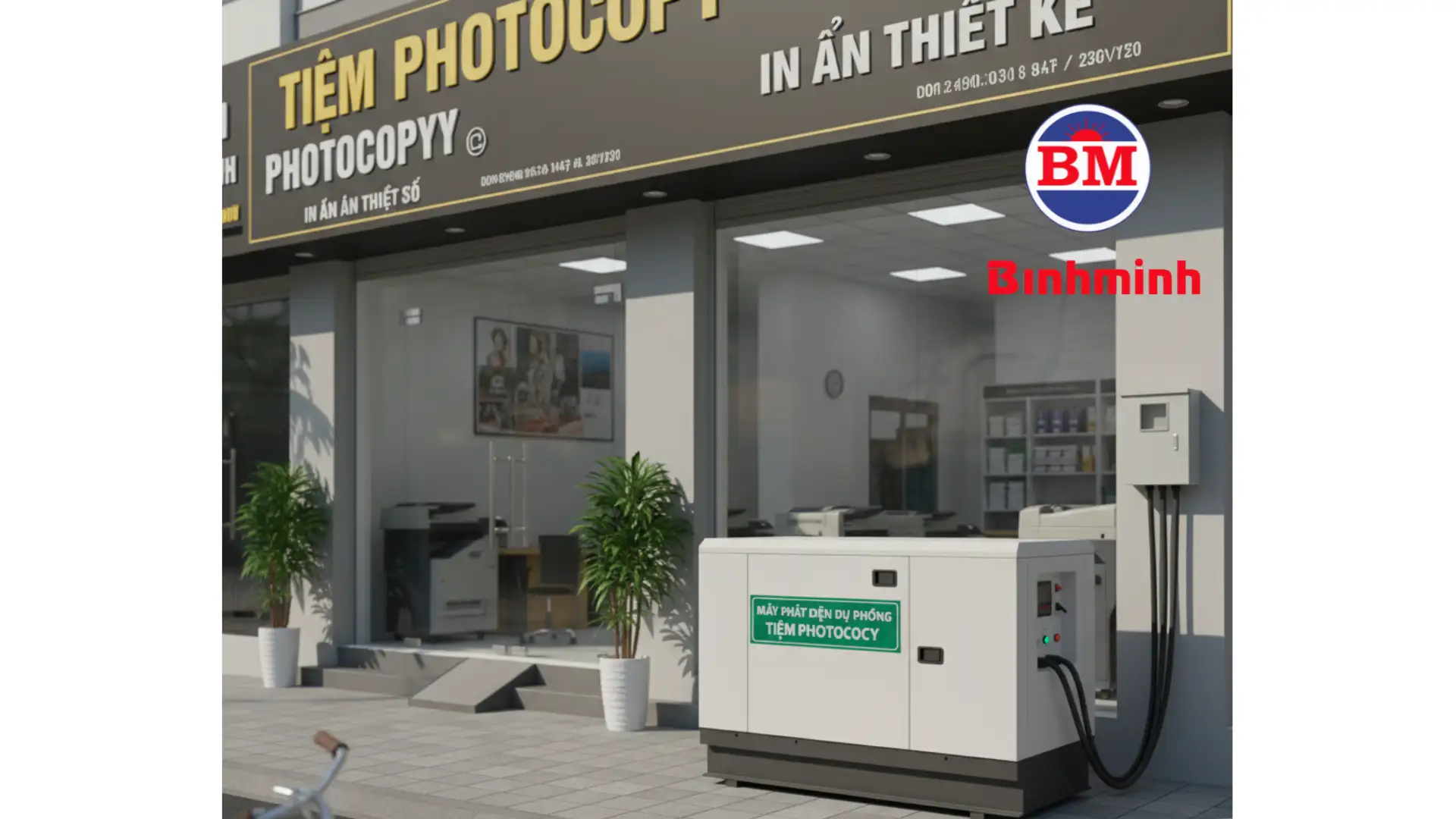 Lựa chọn máy phát điện cho tiệm Photocopy