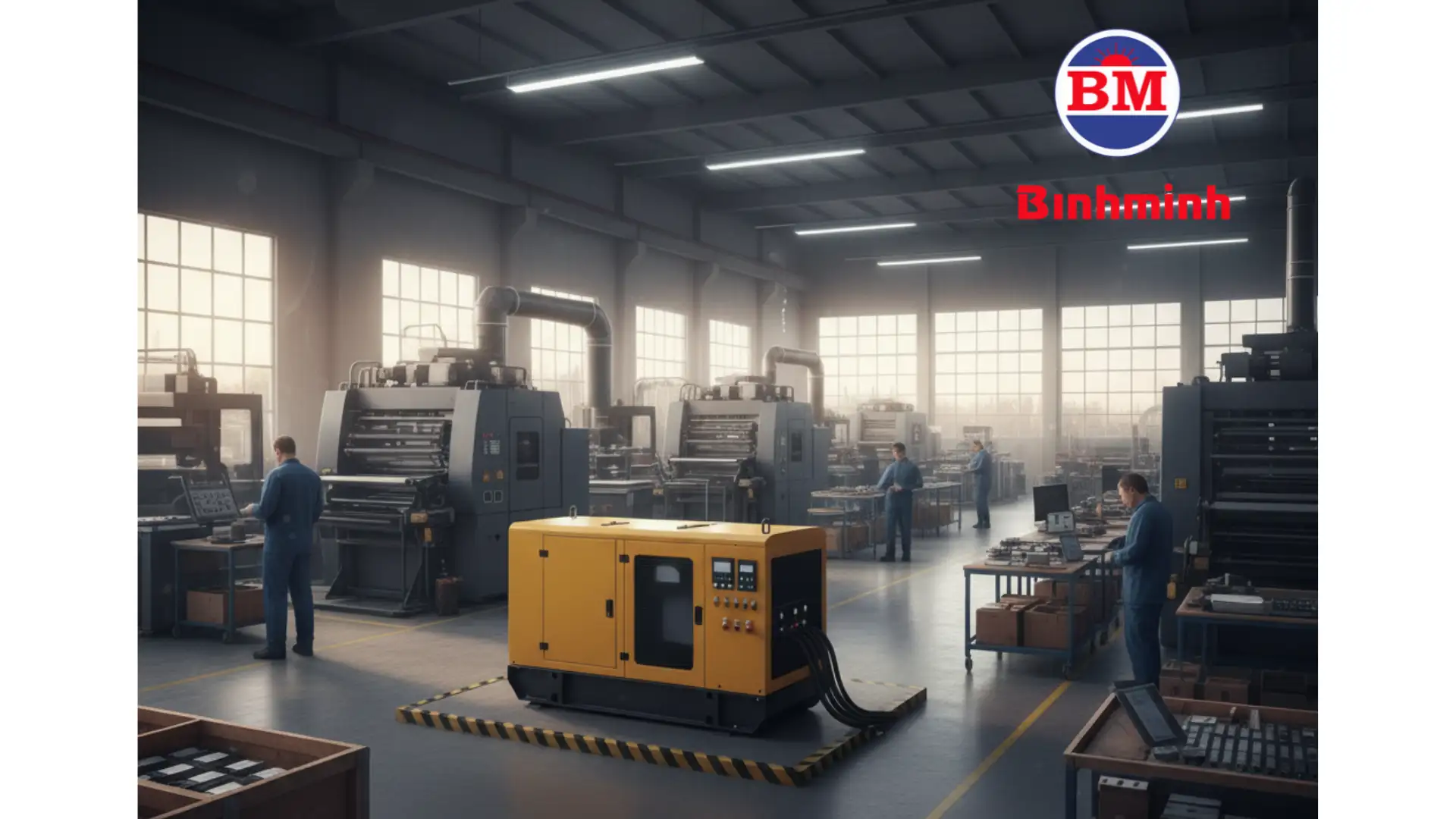 Máy phát điện cho xưởng in