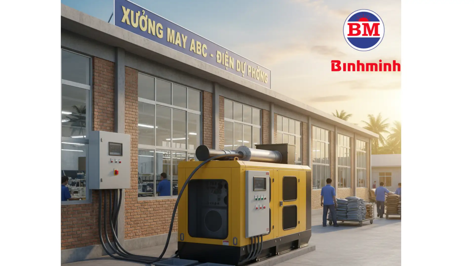 Máy phát điện cho xưởng may