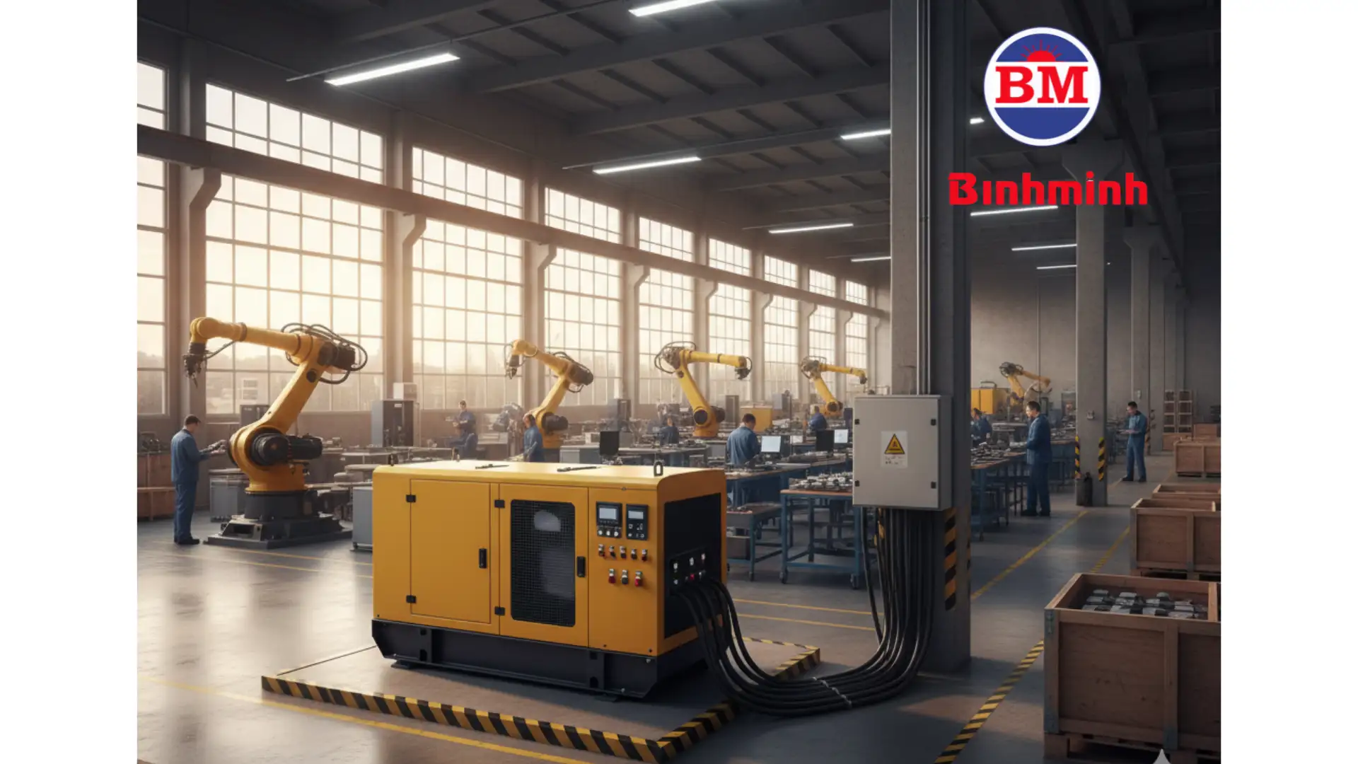 Máy phát điện dành cho xưởng sản xuất