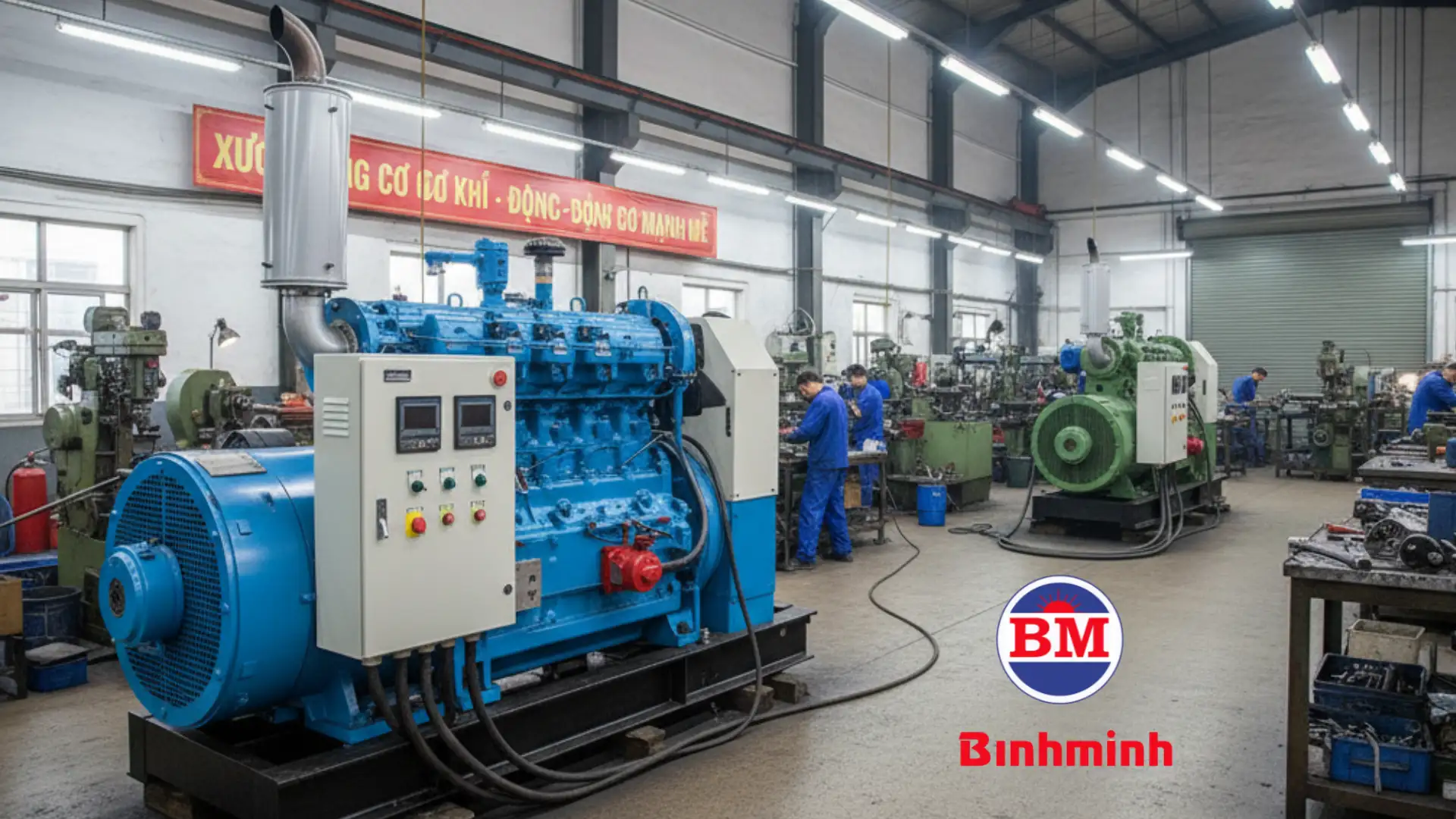 Máy phát điện phù hợp cho xưởng cơ khí