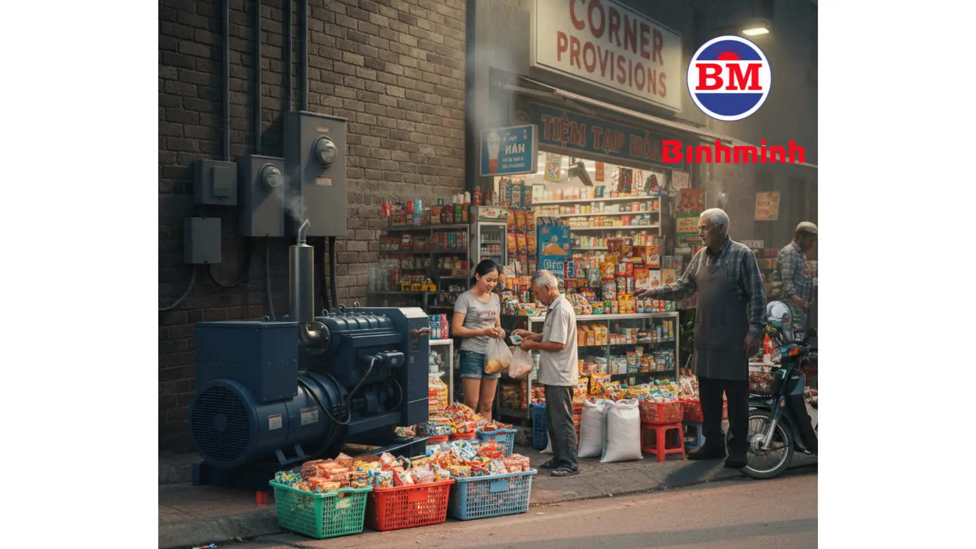 Nên dùng máy phát điện nào cho tiệm tạp hoá