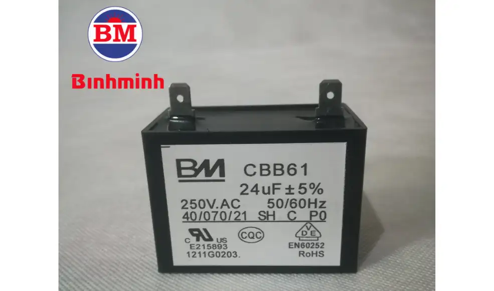 Tụ điện xăng 24uf vuông 250v